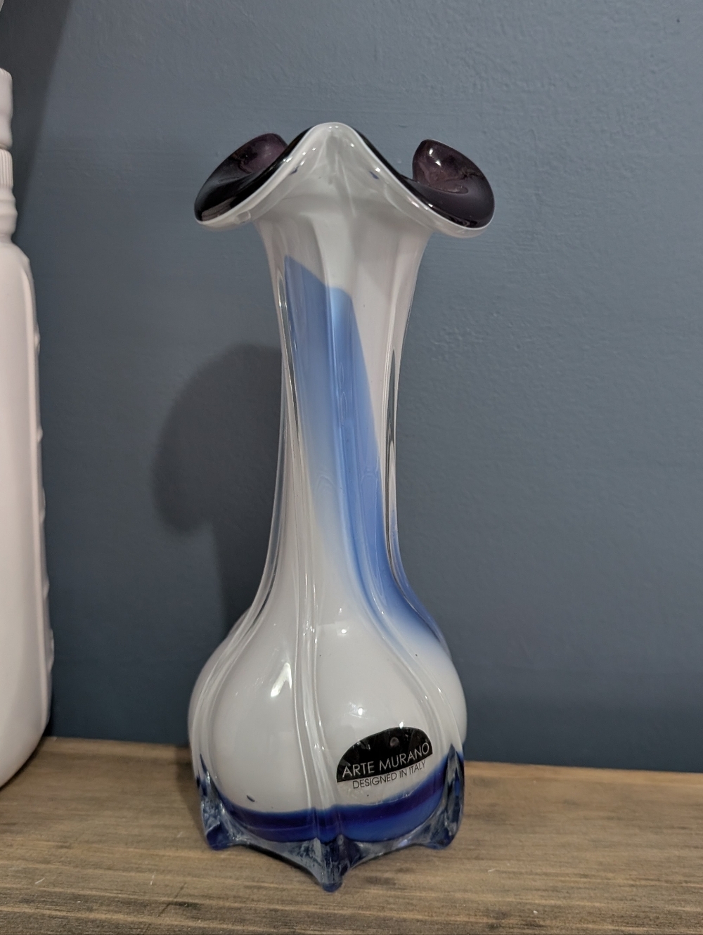 Arte Murano Vintage Morning Glory Glass Vase *BINK